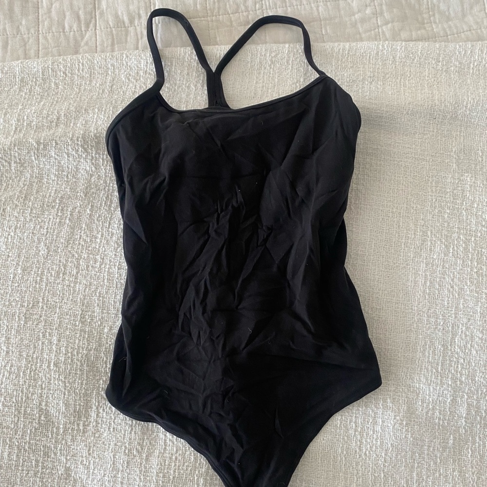 Lululemon Black Thong Bodysuit size 6